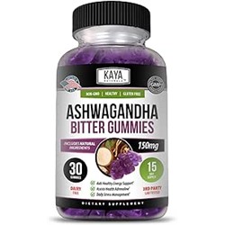 Kaya Naturals Ashwagandha Bitter Gummies - Bitter is Better - High Potency - 30 Count