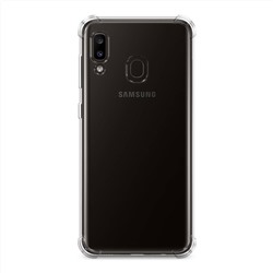Противоударный силиконовый чехол Прозрачный на Samsung Galaxy A30