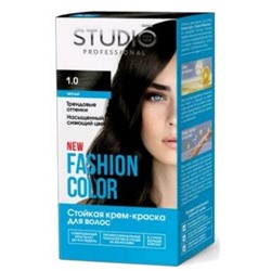 Студио "Fashion Color" Стойкая краска д/в тон 1.0 Чёрный 50/50/15мл.(6) / 95580