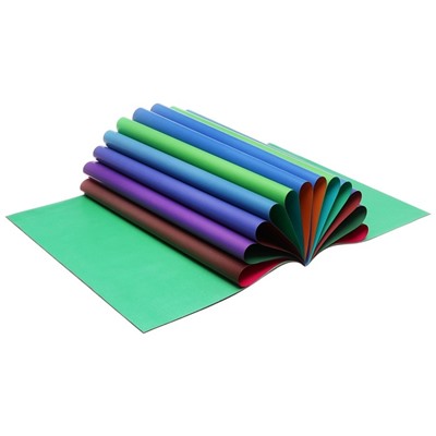 Бумага цветная А4, 24 листа, 24 цвета, мелованная 80 г/м2, на скобе