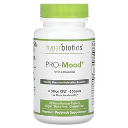 Hyperbiotics Gut-Brain Balance, 6 миллиардов КОЕ, 60 запатентованных таблеток пролонгированного действия