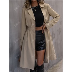 SHEIN Frenchy Trenchcoat mit elastisch Bund