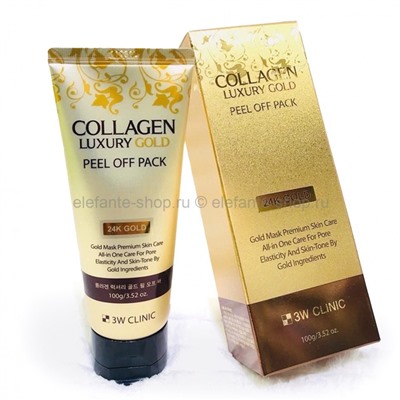 Маска для лица 3W Clinic Collagen Luxury Gold Peel Off Pack, 100 гр (125)