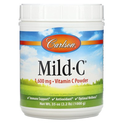 Carlson Mild-C, Витамин C Порошок - 1600 мг - 1000 г - Carlson