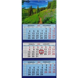 2024г. Календарь-трио Природа Цветущие склоны КТ-24437