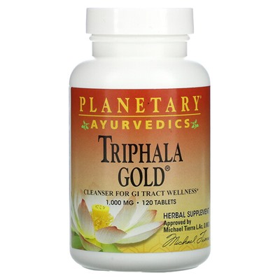 Planetary Herbals Triphala Gold, 1000мг, 120 таблеток - Planetary Herbals