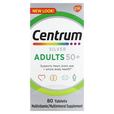 Centrum Silver для взрослых 50+ - 80 таблеток - Centrum