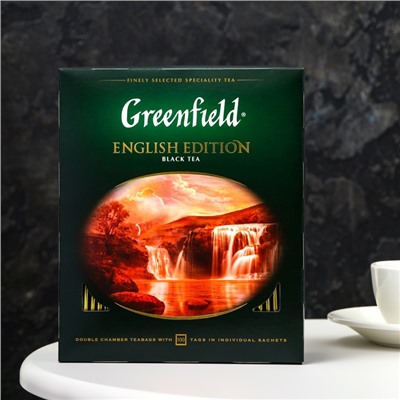 Чай чёрный Greenfield English Edition, 100 пакетиков*2 г