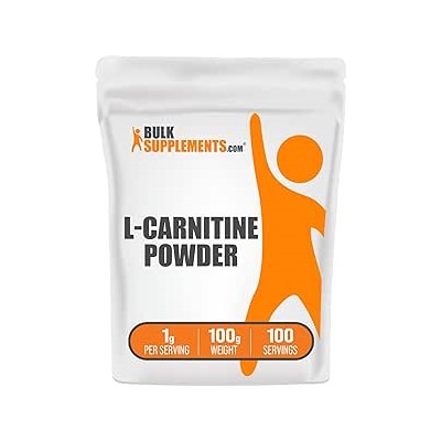 BULKSUPPLEMENTS.COM L-Carnitine Powder - Carnitine Supplement, L Carnitine 1000mg, Carnitine Powder - Amino Acids Supplement, Energy Support - Gluten Free, 1g per Serving, 100g (3.5 oz)