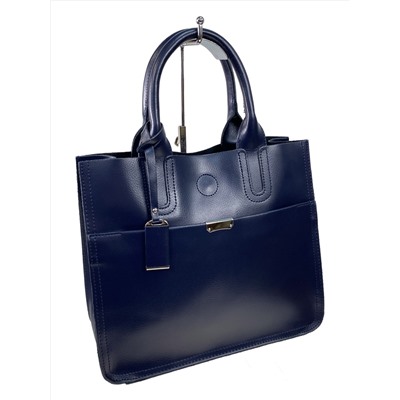 Женская сумка из натуральной кожи, цвет синий