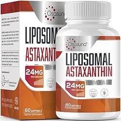 Liposomal Astaxanthin Supplement 24 MG, Maximum Absorption, Antioxidant Stronger Than VIT C, Non-GMO & Gluten Free - 60 Softgels(2 Months Supply)