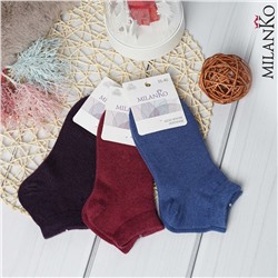 Женские шерстяные укороченные носки (цветные) MilanKo N-306
