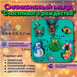 Силиконовый молд Счастливого рождества