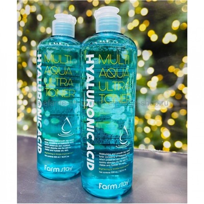 Тонер FarmStay Hyaluronic Acid Multi Aqua Ultra Toner, 500 мл (125)