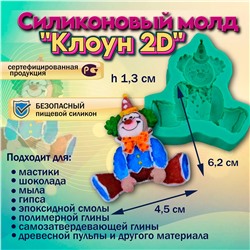 Молд силиконовый Клоун 2D