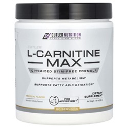 Cutler Nutrition L-Carnitine Max, тропический вкус, 7,26 унции (206 г)