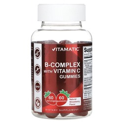 Vitamatic B-Complex с Витамином C, Клубника - 60 жевательных конфет - Vitamatic