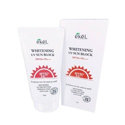 ЕKEL WHITENING UV SUN BLOCK КРЕМ ОСВЕТЛЯЮЩИЙ СОЛНЦЕЗАЩИТНЫЙ ДЛЯ ЛИЦА