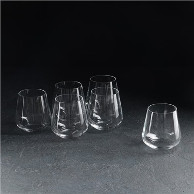 Набор стаканов для воды «Сандра», 6 шт, 290 мл, хрустальное стекло
