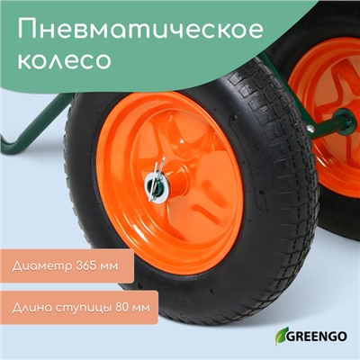 Тачка садовая  65л/180кг 2 пневмоколеса 3.00/3.25-8 оц кузов 0,6 мм