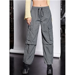 SHEIN ICON Cargo Hose mit Tunnelzug, Pattentasche