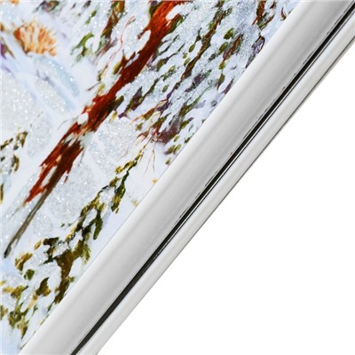 Картина "Олени в зимнем лесу" 33х43 см