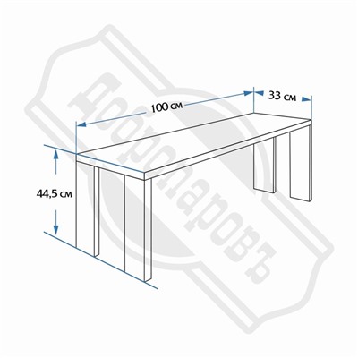 Лавка деревянная складная из сосны "Добропаровъ" 100х33х44.5 см, для бани, нагрузка до 100кг