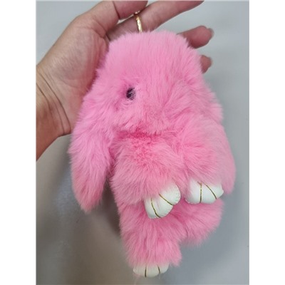 Брелок "Меховой кролик", цвет: розовый, арт. 706.665