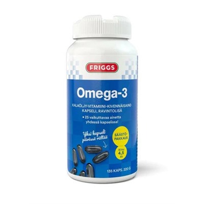 Friggs Omega-3 Рыбий жир-витамин-минерал эконом-пакет 135 капсул