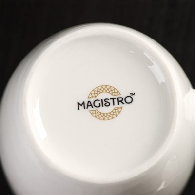 Кружка фарфоровая Magistro La Perle, 350 мл, цвет белый