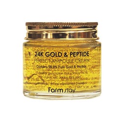FARMSTAY 24K Gold & Peptide Perfect Ampoule Ампульный крем с золотом и пептидами