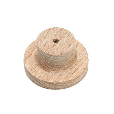 Ручка кнопка, 35 мм,  деревянная Y2, 1шт, Бук, 1шт