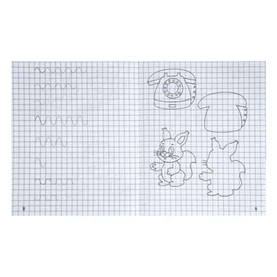 Рабочая тетрадь «Дошкольные прописи в клетку», часть1