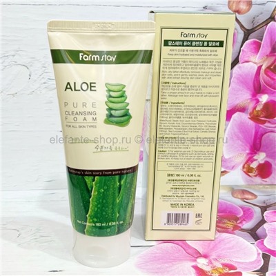 Пенка для умывания FarmStay Aloe Pure Cleansing Foam 180ml (78)