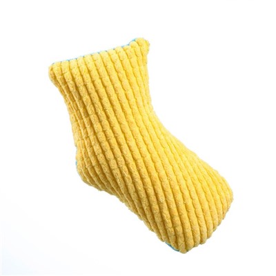 Игрушка мягкая с пищалкой Носок жёлтый, 16 см