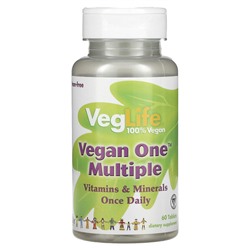 VegLife Vegan One Multiple, без железа, 60 таблеток