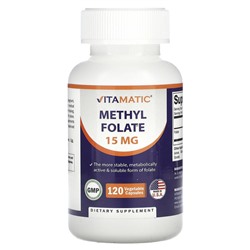 Vitamatic Метилфолат, 15 мг, 120 растительных капсул
