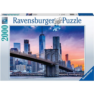 Ravensburger. Пазл карт. 2000 арт.16011 "Горизонт Нью-Йорка"