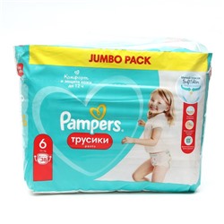 Подгузники-трусики «Pampers», от 15 кг, размер 6, 38 шт