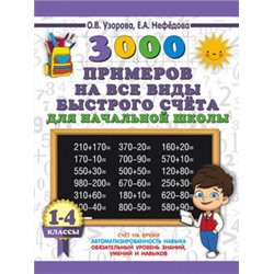 3000 примеров на все виды быстрого счёта в начальной школе. Самая эффективная подготовка в ВПР