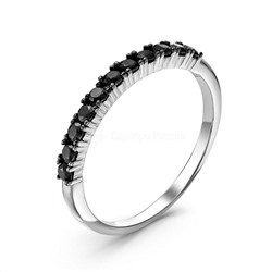 Кольцо из серебра с фианитами родированное 925 пробы к-7237р216