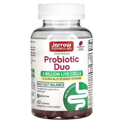 Jarrow Formulas Probiotic Duo, Raspberry, 60 Gummies