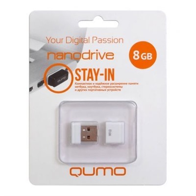 8Gb QUMO NanoDrive White (QM8GUD-NANO-W)