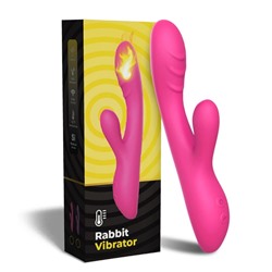 Вибратор "Rabbit vibrator" с легким подогревом головки и c клиторальным стимулятором