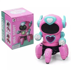 Интерактивная игрушка танцующий робот Robot Bot Nina Robot 18см