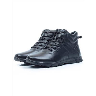TYM760A BLACK Ботинки зимние мужские (искусственная кожа, искусственный мех)