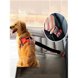 1 Stück Verstellbare Haustier-auto-sicherheitsleine, Hunde-auto-sicherheitsgurt In Schwarz