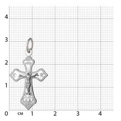 крест из серебра штампованный белый