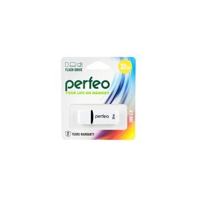 32Gb Perfeo C02 White USB 2.0 (PF-C02W032)