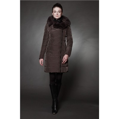 Женская куртка зимняя 1720 коричневато-серый